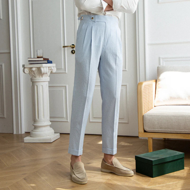 Il Borghese Capri Seersucker Trousers